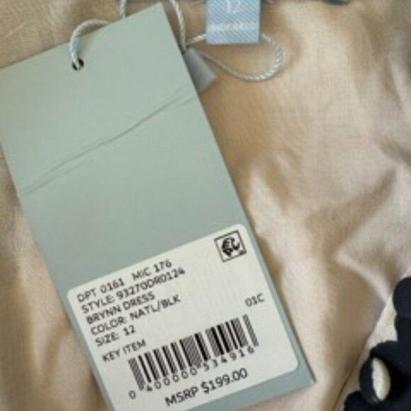 ANTONIO MELANI Black and Cream Long Sleeve Dress - Picture 4 of 4